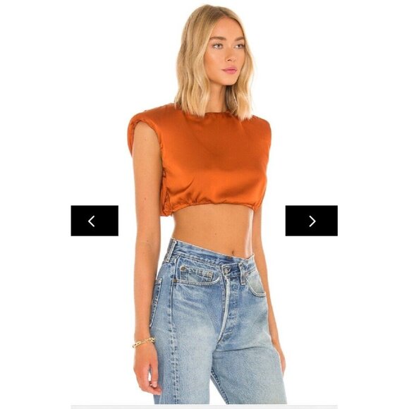 superdown Renee Crop Top Rust Orange - Picture 2 of 4